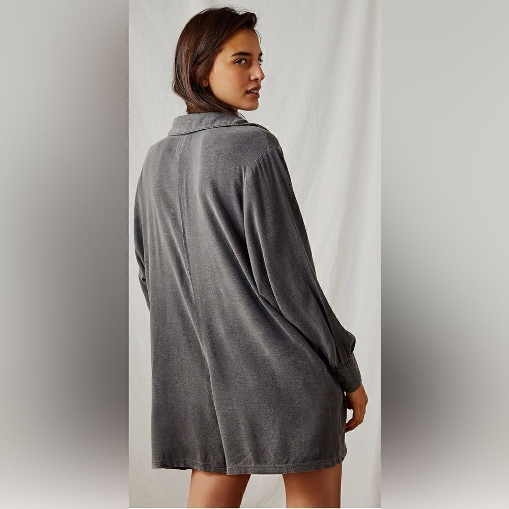 ELECTRIC & ROSE X FREE PEOPLE SIERRA OVERSIZED ROMPER SAGE GREEN XS - Picture 3 of 13